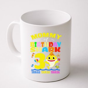 Mommy Of Shark Birthday 3rd Matching Party For Family Coffee Mug