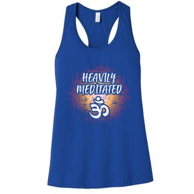 Meditated Ohm Symbol Yoga Heavily Om Gift Women's Racerback Tank