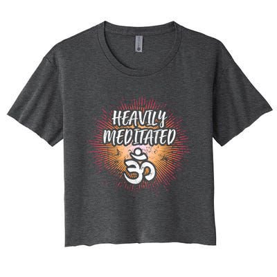 Meditated Ohm Symbol Yoga Heavily Om Gift Women's Crop Top Tee