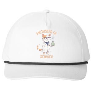 Meowster of Science Funny Lab Cat Laboratory Chemistry Snapback Five-Panel Rope Hat