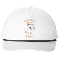 Meowster of Science Funny Lab Cat Laboratory Chemistry Snapback Five-Panel Rope Hat