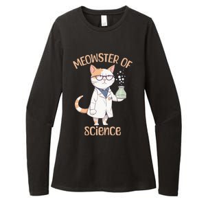 Meowster of Science Funny Lab Cat Laboratory Chemistry Womens CVC Long Sleeve Shirt