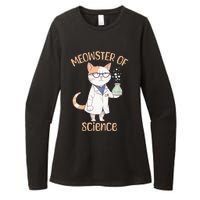 Meowster of Science Funny Lab Cat Laboratory Chemistry Womens CVC Long Sleeve Shirt