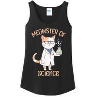 Meowster of Science Funny Lab Cat Laboratory Chemistry Ladies Essential Tank