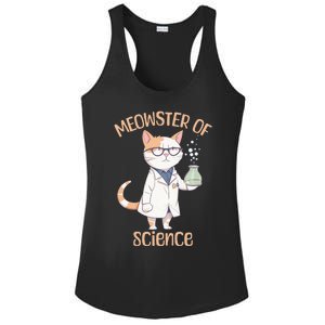 Meowster of Science Funny Lab Cat Laboratory Chemistry Ladies PosiCharge Competitor Racerback Tank