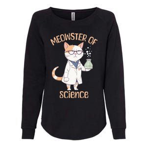 Meowster of Science Funny Lab Cat Laboratory Chemistry Womens California Wash Sweatshirt