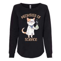 Meowster of Science Funny Lab Cat Laboratory Chemistry Womens California Wash Sweatshirt