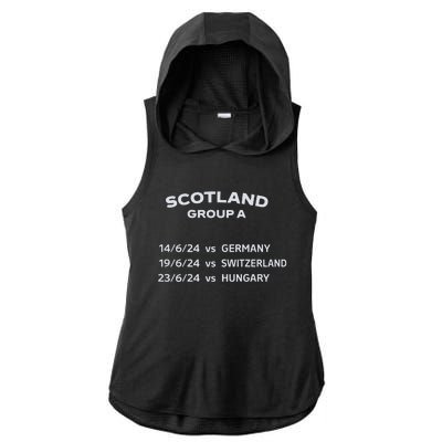 Memorabilia Of Scotland Euro Matches Ladies PosiCharge Tri-Blend Wicking Draft Hoodie Tank