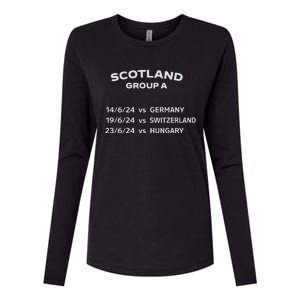 Memorabilia Of Scotland Euro Matches Womens Cotton Relaxed Long Sleeve T-Shirt