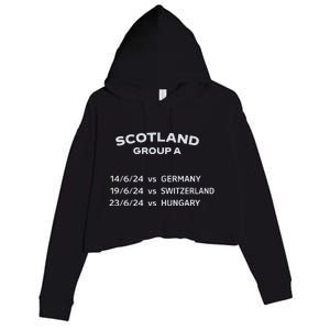 Memorabilia Of Scotland Euro Matches Crop Fleece Hoodie