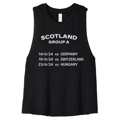 Memorabilia Of Scotland Euro Matches Women's Racerback Cropped Tank