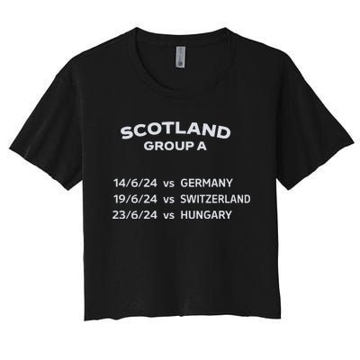 Memorabilia Of Scotland Euro Matches Women's Crop Top Tee