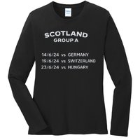 Memorabilia Of Scotland Euro Matches Ladies Long Sleeve Shirt