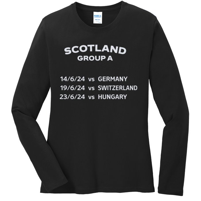 Memorabilia Of Scotland Euro Matches Ladies Long Sleeve Shirt