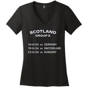 Memorabilia Of Scotland Euro Matches Women's V-Neck T-Shirt