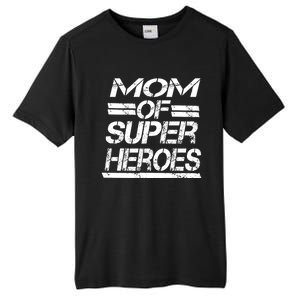 Mom Of Super Heroes For Super Awesome Mom Meaningful Gift Tall Fusion ChromaSoft Performance T-Shirt