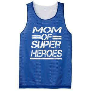 Mom Of Super Heroes For Super Awesome Mom Meaningful Gift Mesh Reversible Basketball Jersey Tank