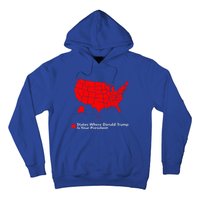 Map of States Where Trump is your President Funny Political Hoodie