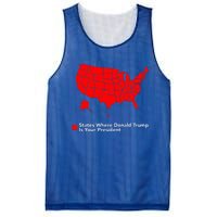 Map of States Where Trump is your President Funny Political Mesh Reversible Basketball Jersey Tank