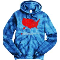 Map of States Where Trump is your President Funny Political Tie Dye Hoodie