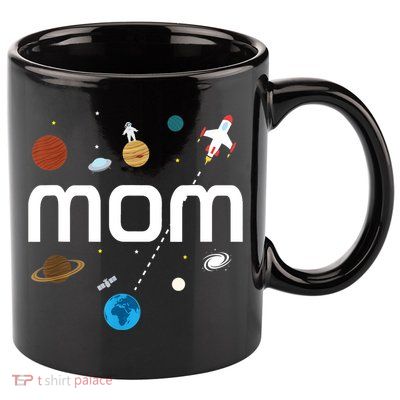 Mom Outer Space Birthday Party Gift 11oz C Handle Ceramic Mug