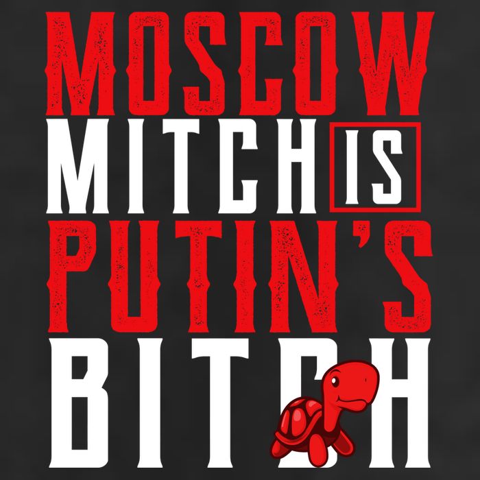 Moscow Mitch Is Putins B*tch Turtle 7 Panel Mesh Trucker Snapback Hat