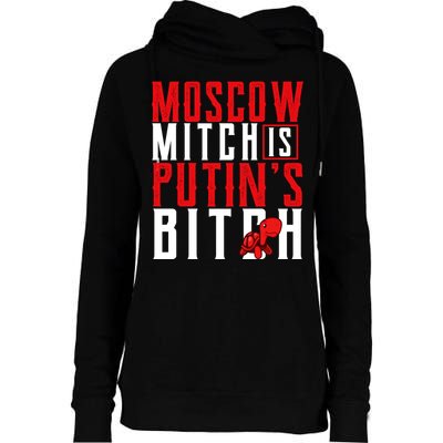 Moscow Mitch Is Putins B*tch Turtle Womens Funnel Neck Pullover Hood