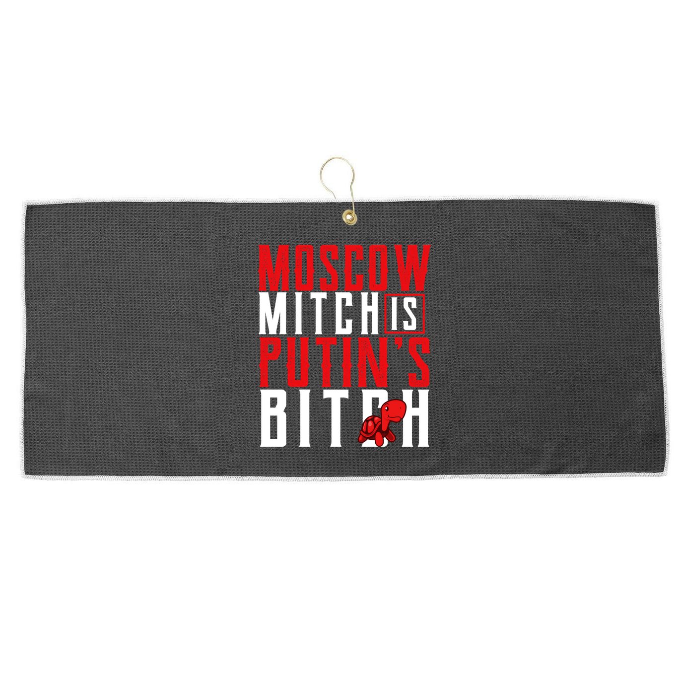 Moscow Mitch Is Putins B*tch Turtle Large Microfiber Waffle Golf Towel