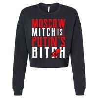 Moscow Mitch Is Putins B*tch Turtle Cropped Pullover Crew