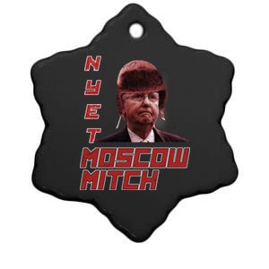 Moscow Mitch McConnell Nyet Ceramic Star Ornament