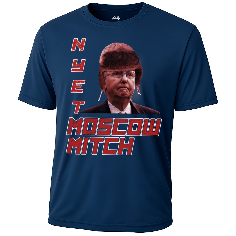 Moscow Mitch McConnell Nyet Cooling Performance Crew T-Shirt