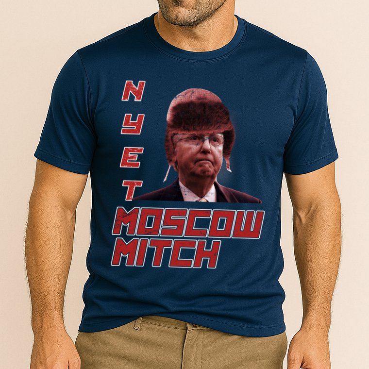 Moscow Mitch McConnell Nyet Cooling Performance Crew T-Shirt