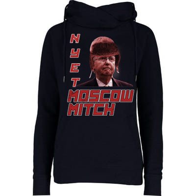 Moscow Mitch McConnell Nyet Womens Funnel Neck Pullover Hood