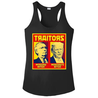 Moscow Mitch Moscow's Bitch Mitch Trump Traitors Ladies PosiCharge Competitor Racerback Tank