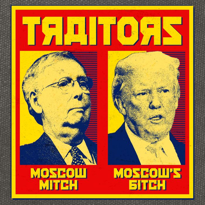 Moscow Mitch Moscow's Bitch Mitch Trump Traitors Cotton Canvas Backpack