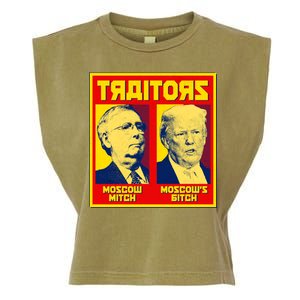 Moscow Mitch Moscow's Bitch Mitch Trump Traitors Garment-Dyed Women's Muscle Tee