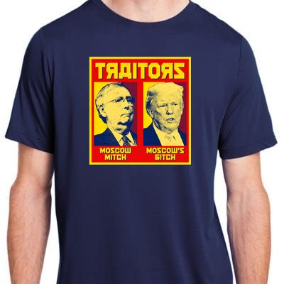 Moscow Mitch Moscow's Bitch Mitch Trump Traitors Adult ChromaSoft Performance T-Shirt