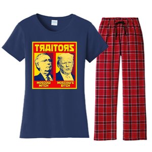 Moscow Mitch Moscow's Bitch Mitch Trump Traitors Women's Flannel Pajama Set