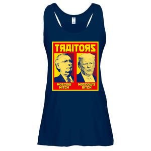 Moscow Mitch Moscow's Bitch Mitch Trump Traitors Ladies Essential Flowy Tank