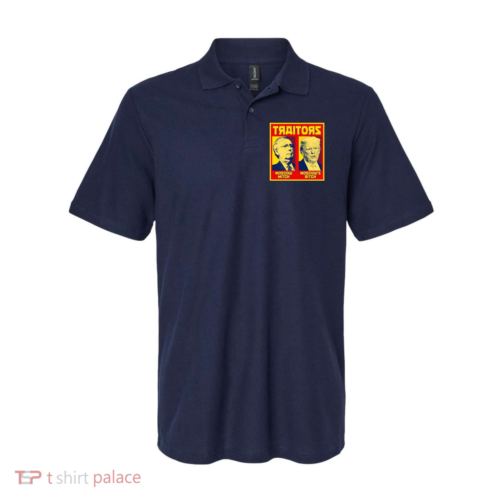 Moscow Mitch Moscow's Bitch Mitch Trump Traitors Softstyle Adult Sport Polo