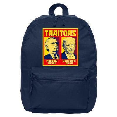 Moscow Mitch Moscow's Bitch Mitch Trump Traitors 16 in Basic Backpack