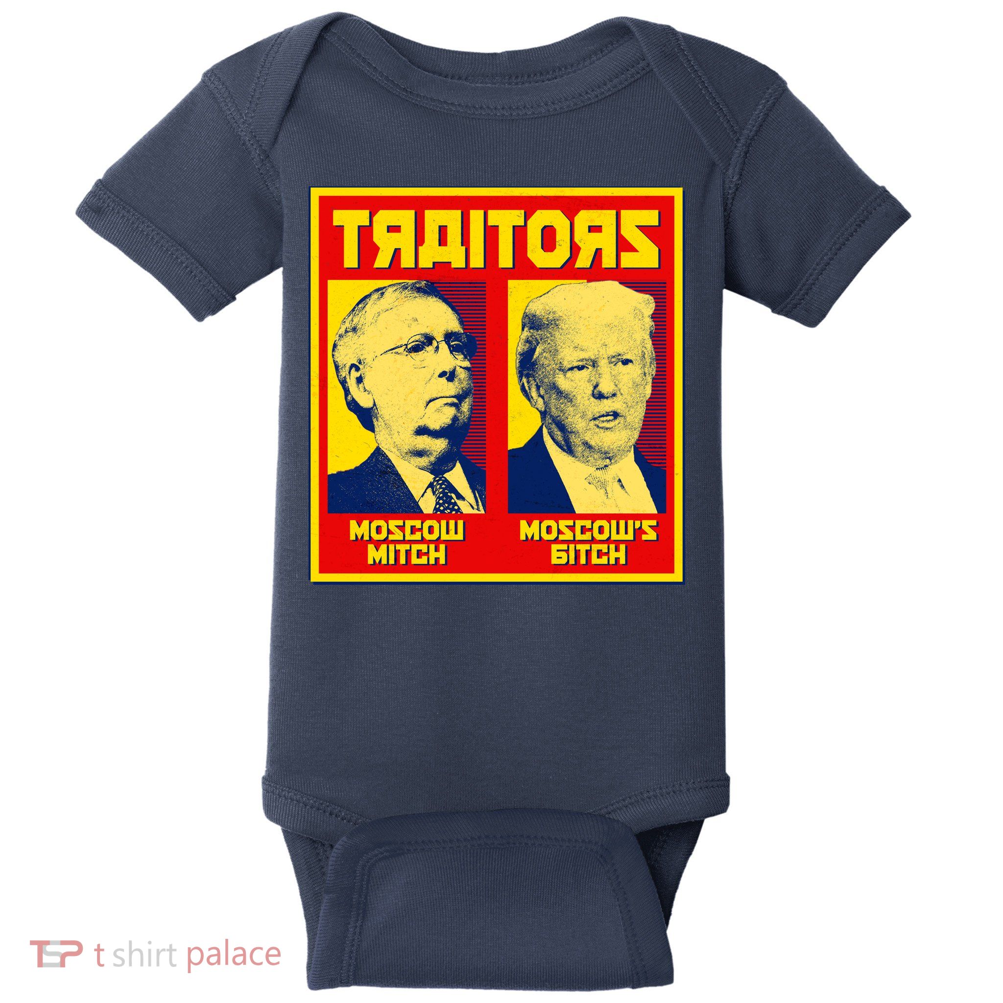 Moscow Mitch Moscow's Bitch Mitch Trump Traitors Baby Bodysuit
