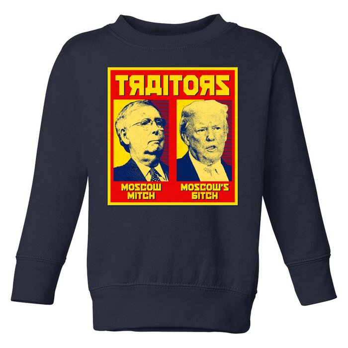 Moscow Mitch Moscow's Bitch Mitch Trump Traitors Toddler Sweatshirt