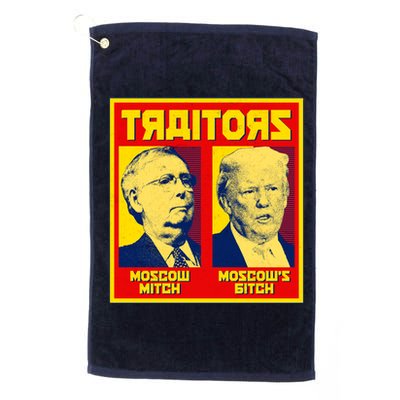 Moscow Mitch Moscow's Bitch Mitch Trump Traitors Platinum Collection Golf Towel