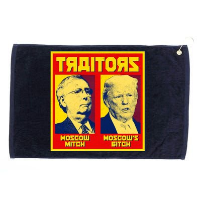 Moscow Mitch Moscow's Bitch Mitch Trump Traitors Grommeted Golf Towel