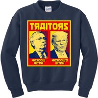 Moscow Mitch Moscow's Bitch Mitch Trump Traitors Kids Sweatshirt