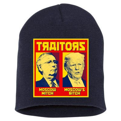 Moscow Mitch Moscow's Bitch Mitch Trump Traitors Short Acrylic Beanie