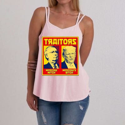 Moscow Mitch Moscow's Bitch Mitch Trump Traitors Women's Strappy Tank