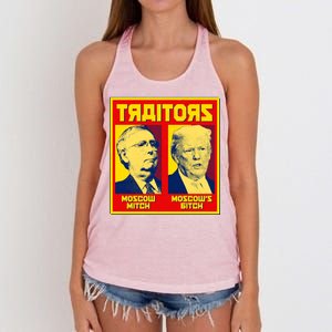 Moscow Mitch Moscow's Bitch Mitch Trump Traitors Women's Knotted Racerback Tank