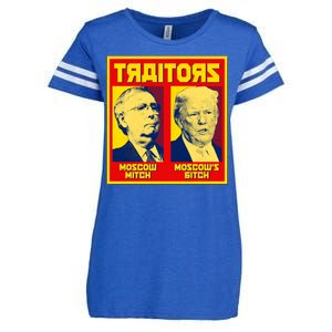 Moscow Mitch Moscow's Bitch Mitch Trump Traitors Enza Ladies Jersey Football T-Shirt